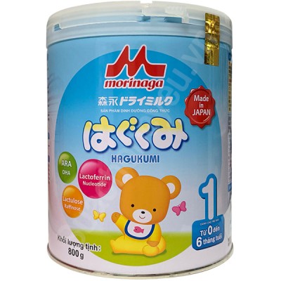 Sữa Morinaga số 1 lon 800g cho trẻ 0-6 tháng tuổi